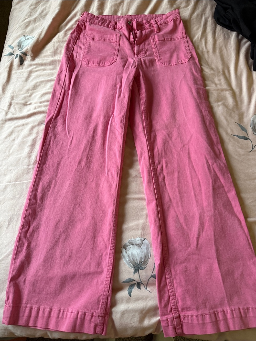 On Running Pink Wide-Leg Jeans